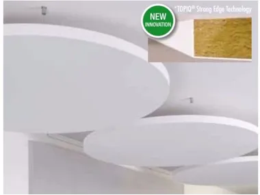 AMF TOPIQ® SONIC ELEMENT - Rock wool acoustic ceiling clouds _ Knauf Italia